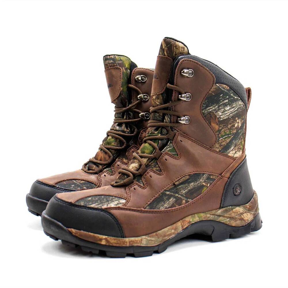 NEW NORTHSIDE men's renegade waterproof hunting boots in brown camo - Picture 3 of 8